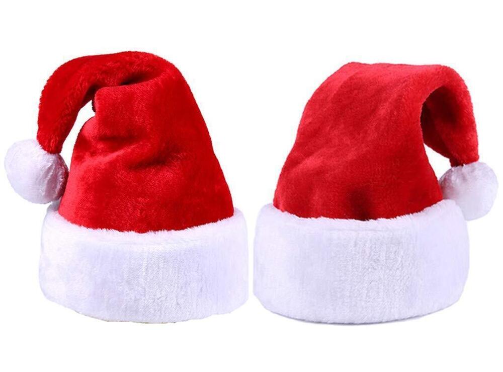 8323 Christmas Santa Hat Thickened Luxury Short Plush Adults' Santa Claus